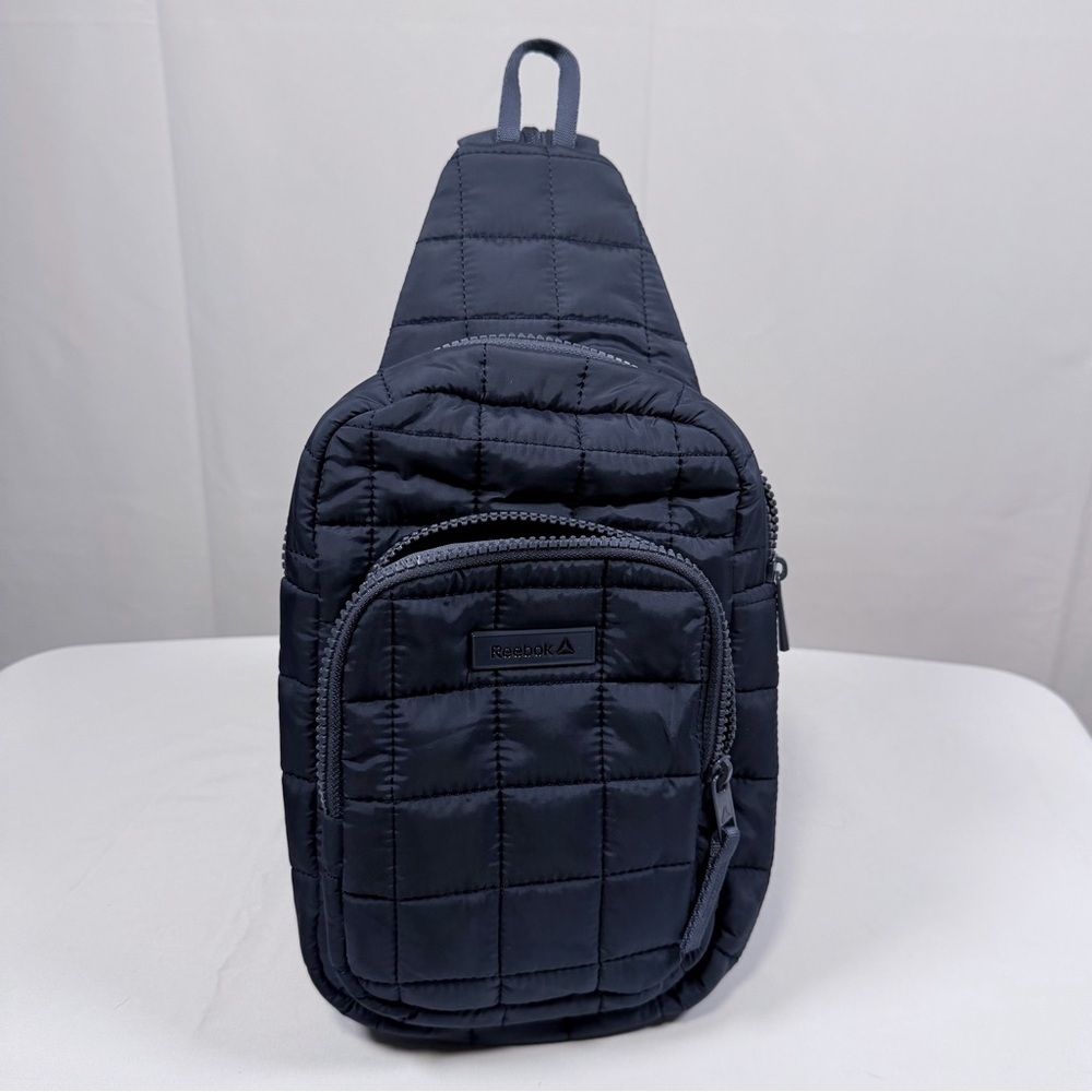 Versatile Reebok Dark Blue Sling Quilted Bag